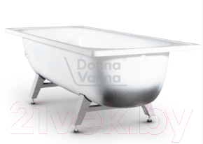 Ванна стальная Верх-Исетский металлургический завод Donna Vanna 150x70 (белая орхидея, с ножками)