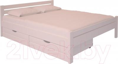 Полуторная кровать НЗК Vesta 140x200 (ольха 003) - ящики и матрас в комплект не входят