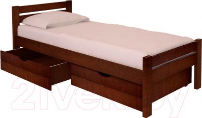 Полуторная кровать НЗК Vesta 120x200 (ольха 119/5) - ящики для белья в комплект не входят