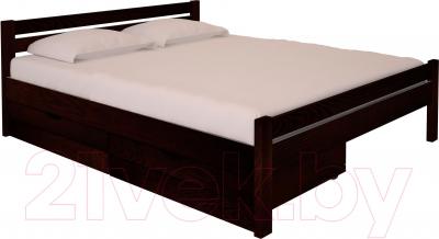 Двуспальная кровать НЗК Vesta 180x200 (ясень 119/5) - ящики и матрас в комплект не входят