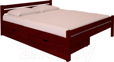 Полуторная кровать НЗК Vesta 140x200 (ясень 109/5) - ящики и матрас в комплект не входят