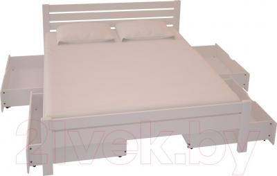 Двуспальная кровать НЗК Vesta Lux 180x200 (ольха 003) - ящики и матрас в комплект не входят
