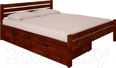 Двуспальная кровать НЗК Vesta Lux 180x200 (ольха 109/5) - ящики и матрас в комплект не входят