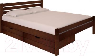 Двуспальная кровать НЗК Vesta Lux 180x200 (ольха 119/5) - ящики и матрас в комплект не входят