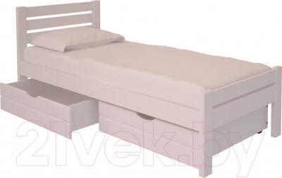 Односпальная кровать НЗК Vesta Lux 90x200 (ольха 003) - ящики и матрас в комплект не входят