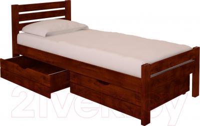 Односпальная кровать НЗК Vesta Lux 90x200 (ольха 109/5) - ящики и матрас в комплект не входят
