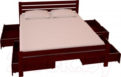 Двуспальная кровать НЗК Vesta Lux 180x200 (ясень 109/5) - ящики и матрас в комплект не входят