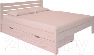 Двуспальная кровать НЗК Vesta Lux 160x200 (ясень 003) - ящики и матрас в комплект не входят
