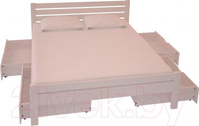 Двуспальная кровать НЗК Vesta Lux 160x200 (ясень 003) - ящики и матрас в комплект не входят