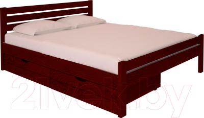 Двуспальная кровать НЗК Vesta Lux 160x200 (ясень 109/5) - ящики и матрас в комплект не входят