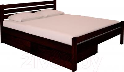 Полуторная кровать НЗК Vesta Lux 140x200 (ясень 119/5) - ящики и матрас в комплект не входят