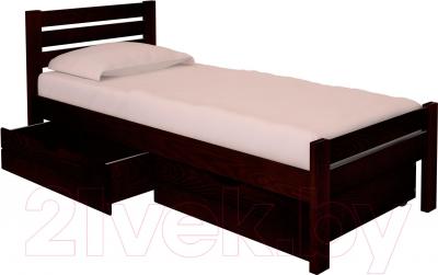 Полуторная кровать НЗК Vesta Lux 120x200 (ясень 119/5) - ящики и матрас в комплект не входят