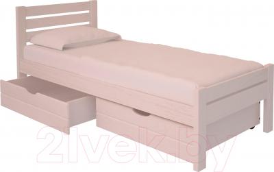 Односпальная кровать НЗК Vesta Lux 90x200 (ясень 003) - ящики и матрас в комплект не входят