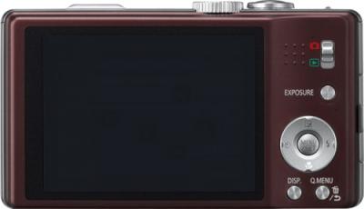 Компактный фотоаппарат Panasonic Lumix DMC-TZ20EE-T - вид сзади: дисплей