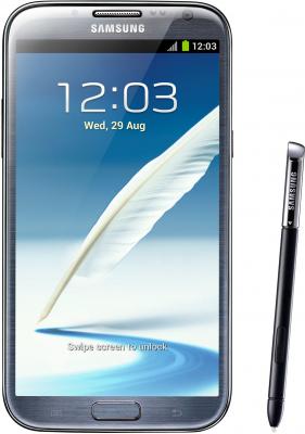 Смартфон Samsung N7100 Galaxy Note II (16Gb) Gray (GT-N7100 TADSER) - вид спереди