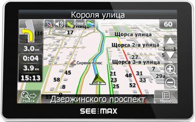 GPS навигатор SeeMax navi E510 HD BT 8GB (ver. 2) - вид спереди