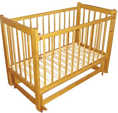 Детская кроватка Лескоммебель Лиза H8-6/2емя (Натуральный цвет) - общий вид