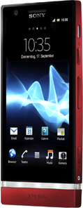 Смартфон Sony Xperia P (LT22i) Red - полубоком