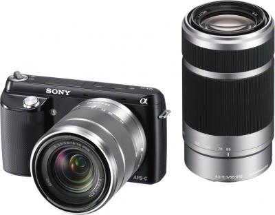 Беззеркальный фотоаппарат Sony Alpha NEX-F3Y Black - общий вид