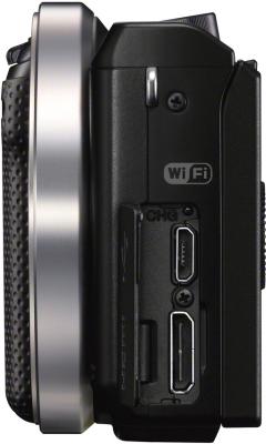 Беззеркальный фотоаппарат Sony Alpha NEX-5RK Black - вид сбоку