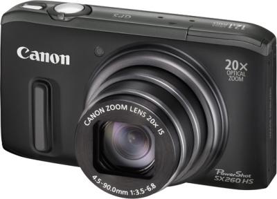Компактный фотоаппарат Canon Powershot SX260 HS Black - общий вид