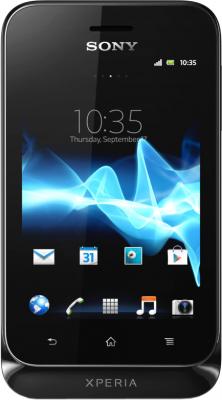 Смартфон Sony Xperia Tipo Dual / ST21i2 (черный) - общий вид