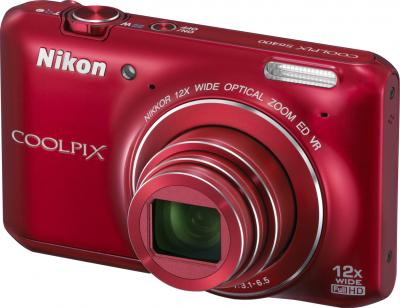 Компактный фотоаппарат Nikon Coolpix S6400 Red - общий вид