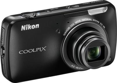 Компактный фотоаппарат Nikon Coolpix S800c Black - общий вид