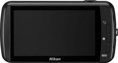 Компактный фотоаппарат Nikon Coolpix S800c Black - вид сзади