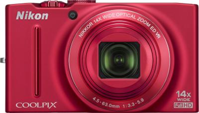 Компактный фотоаппарат Nikon COOLPIX S8200 Red - общий вид