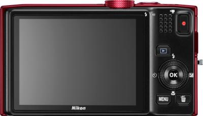 Компактный фотоаппарат Nikon COOLPIX S8200 Red - дисплей