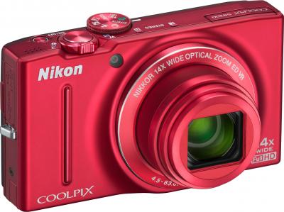 Компактный фотоаппарат Nikon COOLPIX S8200 Red - общий вид
