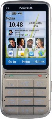Мобильный телефон Nokia C3-01.5 Khaki Gold - общий вид