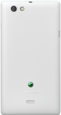 Смартфон Sony Xperia Miro (ST23i) White - вид сзади