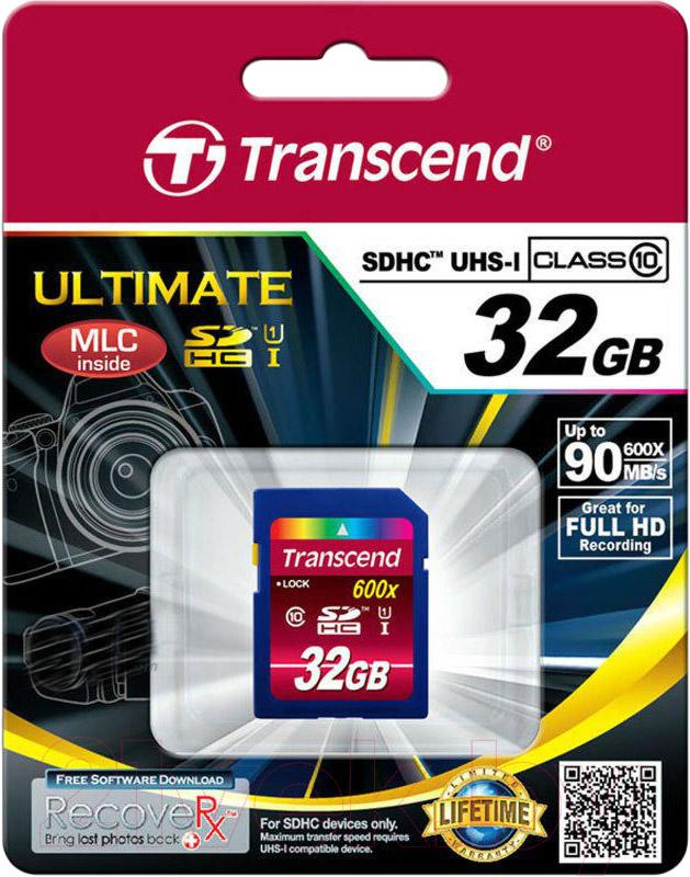 Карта памяти Transcend SDHC Class 10 UHS-I 32Gb (TS32GSDHC10U1)