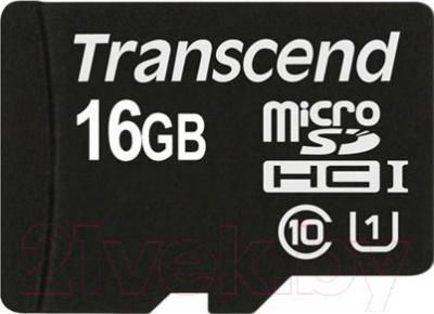 Карта памяти Transcend microSDHC Class 10 UHS-I 16GB + адаптер (TS16GUSDU1)