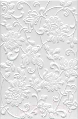 Плитка Kerama Marazzi Аджанта Цветы 8216 (300x200, белый)