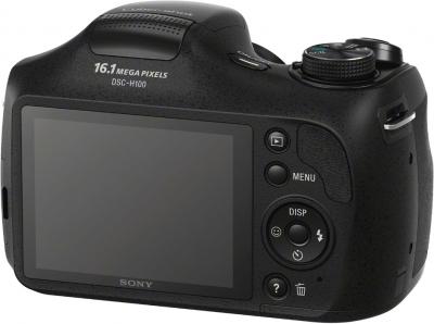 Компактный фотоаппарат Sony Cyber-shot DSC-H100 Black - вид сзади