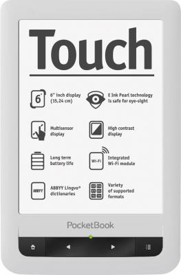 Электронная книга PocketBook Touch 622 White (microSD 8Gb) - общий вид