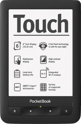Электронная книга PocketBook Touch 622 Black (microSD 4Gb) - общий вид