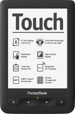 Электронная книга PocketBook Touch 622 Black (microSD 8Gb) - общий вид