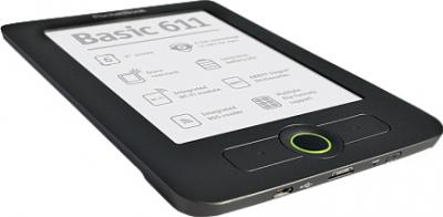 Электронная книга PocketBook Basic 611 Dark Gray (microSD 4Gb) - лежит