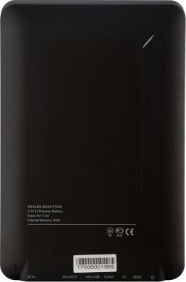 Электронная книга Wexler T7006 Black (microSD 4Gb) - вид сзади