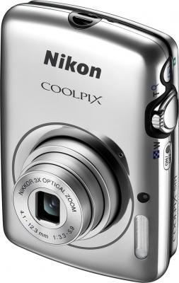 Компактный фотоаппарат Nikon Coolpix S01 Silver - общий вид