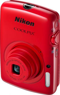 Компактный фотоаппарат Nikon Coolpix S01 Red - общий вид