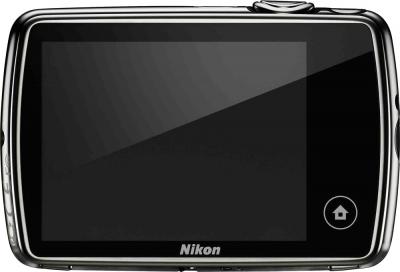 Компактный фотоаппарат Nikon Coolpix S01 Black - вид сзади