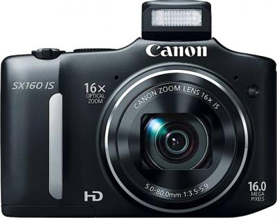 Компактный фотоаппарат Canon PowerShot SX160 IS Black - общий вид