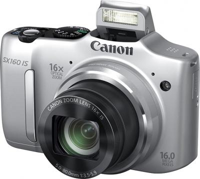 Компактный фотоаппарат Canon PowerShot SX160 IS Silver - общий вид
