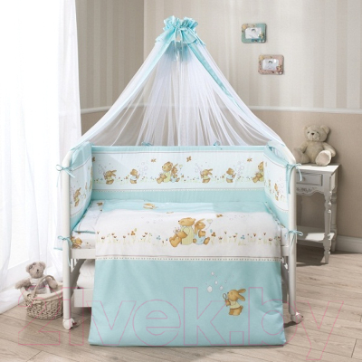 Комплект постельный для малышей Perina Фея / Ф4-01.4 (лето голубой)