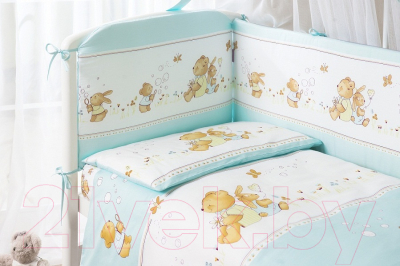 Комплект постельный для малышей Perina Фея / Ф4-01.4 (лето голубой)